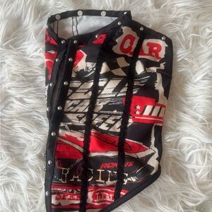 Tilly's Black and Red Graphic Crop Top